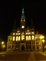 Liberec - Rathaus bei Nacht