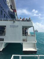 Örtliche Tenderboote in Belize