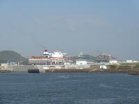 Container-Schiffe auf dem Panamakanal