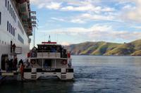 Ankunft in Akaroa, Neuseeland