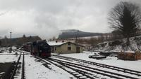 Fahrt mit der Fichtelbergbahn von Cranzahl nach Oberwiesenthal