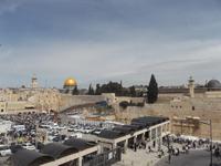 Blick zurück zu Klagemauer und Tempelberg