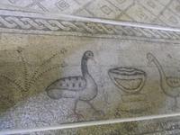 Brotvermehrungskirche in Tabgha, Bodenmosaik