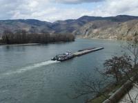 Blick vom Schloss Dürnstein auf die Donau
