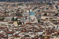 Blick auf Florenz von Domkuppel aus - Jüdische Synagoge 