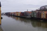Trondheim Fluss Nidelven und Altstadt Bakklandet