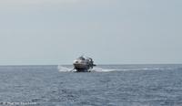 Mit dem Tragflächenboot/Tragflügelboot von Stromboli nach Milazzo