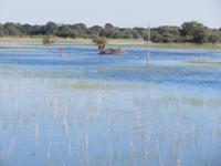Mahangu Lodge Straßen unter Wasser