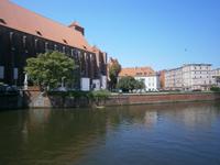 Wroclaw, Blick von der Sandinsel über die Oder