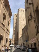 Blick zurück auf den Elefantenturm in Cagliari