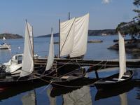 Historische Boote auf Fjäderholmarna