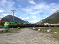 Der White Pass Train faehrt ein