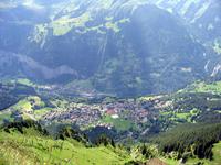 vom Männlichen Blick auf Wengen
