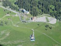 Blick vom Säntis zum Hotel Säntis