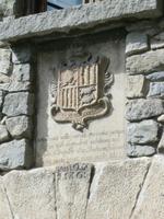 Andorra-le-Vella. Casa della Vall. Wappen Andorras