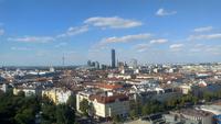 Wien, Prater, Blick auf die Donau City