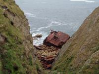 Die Reste der gestrandeten Mühlheim vor Lands End