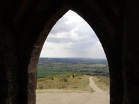 Blick vom Glastonbury Tor in die Weite von Somerset