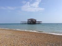 die abgebrannte Seebrücke in Brighton