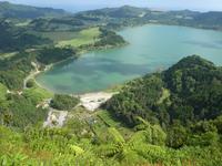 Portugal, Azoren, Furnassee vom Iria Ausblick