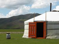 Jurte und Ziegentopf