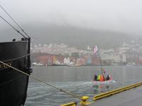 Bergen bei Nieselregen