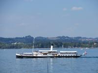Dampfer auf dem Bodensee - Blick von der Seebühne aus