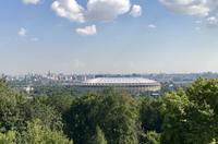 Moskau: Blick von den Sperlingsbergen auf das Stadion im Luschniki-Park