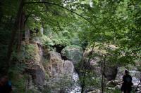 The Hermitage mit Ossian'S Hall über dem Braan River-Wasserfall