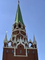 Moskau: Der Spasski-Turm an der Kreml-Mauer
