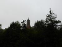 Blick auf den Turm der Erlöserkirche.
