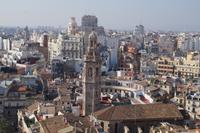 Blick vom Miguelete auf die Plaza Redon(d)a, Valencia