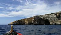 Blaue Grotte auf dem Weg zurück