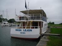 Unser Schiff auf dem Göta-Kanal