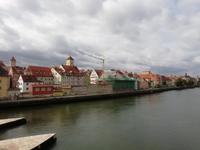Blick auf Regensburg von der steinernen Brücke