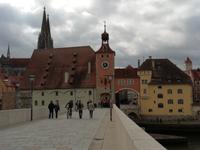 Blick zum Brückenturm und zum Salzstadel