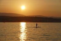 Sonnenuntergang am Hotelstrand