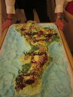 Die Region Kalabrien als Torte