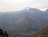 Blick auf Urumbaka und das Massiv des Pumahuancajasa