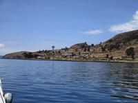 Die Halbinsel Chucoito im Titicacasee