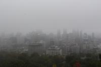 Vernebelter Blick vom Mont Royal auf Montreal 1