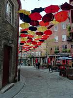 Regenschirmgasse in Quebec