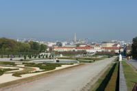 Park des Belvedere, mit Stadtschloss