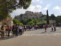 Nur gut, dass wir drei Tage zuvor am Nachmittag zur Akropolis hinauf gestiegen sind