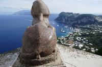 Blick auf Hafen von Capri von Villa Munthe