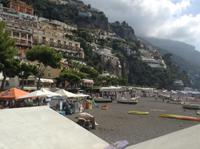 am Strand von Positano
