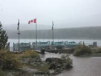 Jasper National Park - Wintereinbruch am Maligne Lake