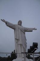 Der weiße Christus, ein Geschenk der arabisch-palästinensischen Gemeinde an die Stadt