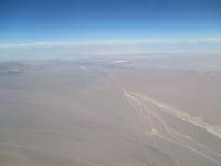 Blick aus dem Flieger auf die Atacama-Wüste
