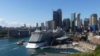 Blick von der Harbour Bridge auf unser Schiff